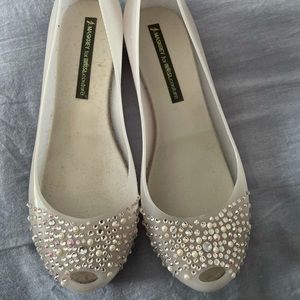 Melissa ultragirl x J. Maskrey grey wedding shoes size 6